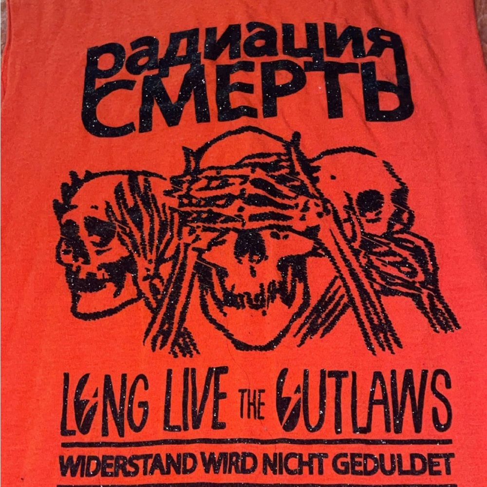 PacSun Orange Graphic Muscle Tee